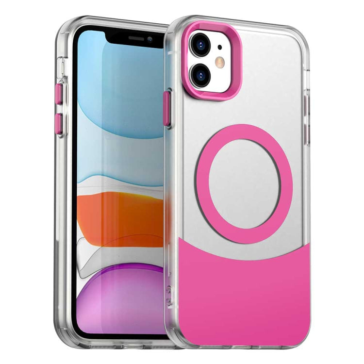 Color Blocking Series MagSafe Magnetic PC Hybrid TPU Phone Case, For iPhone 11 Pro Max, For iPhone 11, For iPhone 11 Pro