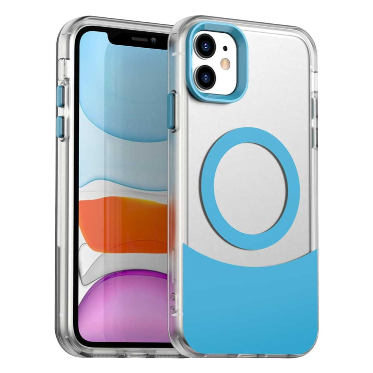 Color Blocking Series MagSafe Magnetic PC Hybrid TPU Phone Case, For iPhone 11 Pro Max, For iPhone 11, For iPhone 11 Pro