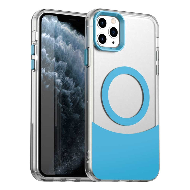 Color Blocking Series MagSafe Magnetic PC Hybrid TPU Phone Case, For iPhone 11 Pro Max, For iPhone 11, For iPhone 11 Pro