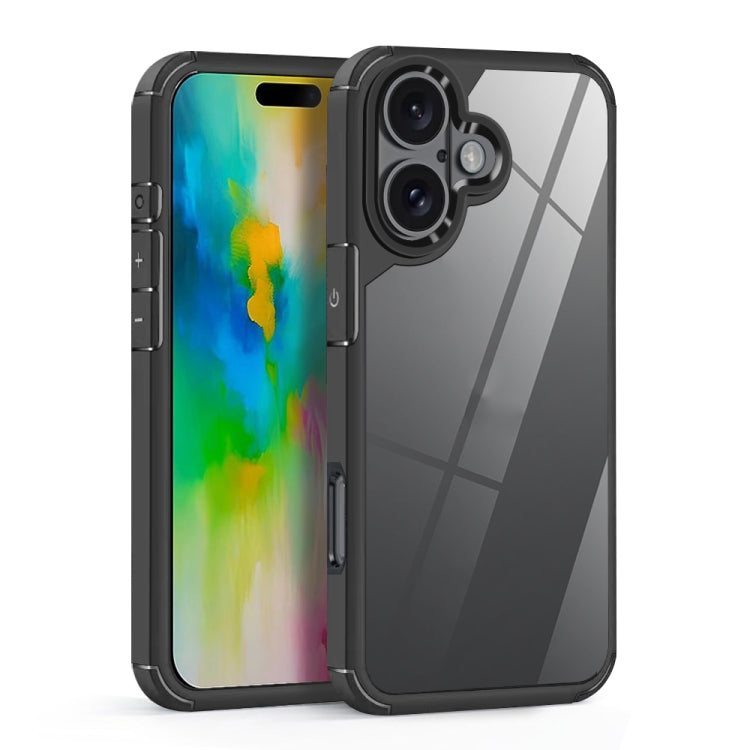 Acrylic+TPU Transparent Shockproof Phone Case, For iPhone 16 Pro Max, For iPhone 16 Pro, For iPhone 16 Plus, For iPhone 16