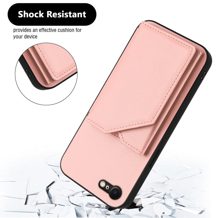 Skin Feel Four Card Slots Phone Case with Wrist Strap, For iPhone 7 / 8 / SE 2020 2022, For iPhone 13 Pro Max, For iPhone 13 Pro, For iPhone 13