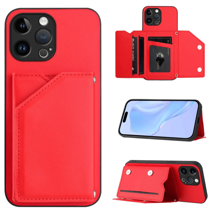 Skin Feel Four Card Slots Phone Case with Wrist Strap, For iPhone 7 / 8 / SE 2020 2022, For iPhone 13 Pro Max, For iPhone 13 Pro, For iPhone 13