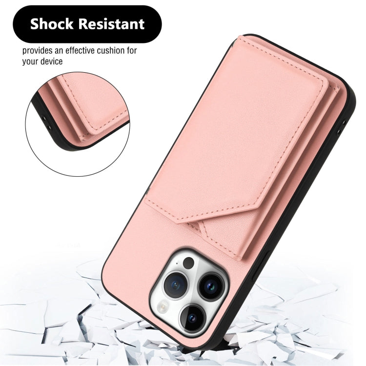 Skin Feel Four Card Slots Phone Case with Wrist Strap, For iPhone 16 Pro Max, For iPhone 16 Pro, For iPhone 16 Plus, For iPhone 16