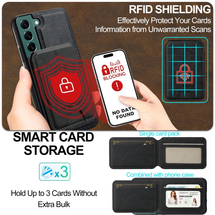 LC.IMEEKE L3 Series Detachable RFID Card Bag Magsafe Phone Case, For Samsung Galaxy S22+ 5G, For Samsung Galaxy S22 5G, For Samsung Galaxy S21 FE 5G, For Samsung Galaxy S21 5G