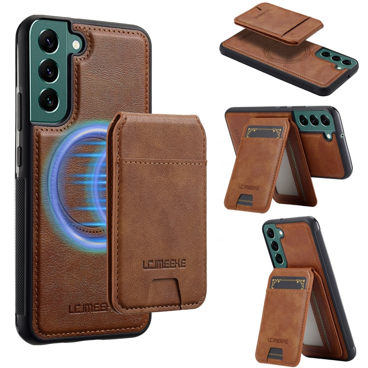 LC.IMEEKE L3 Series Detachable RFID Card Bag Magsafe Phone Case, For Samsung Galaxy S22+ 5G, For Samsung Galaxy S22 5G, For Samsung Galaxy S21 FE 5G, For Samsung Galaxy S21 5G