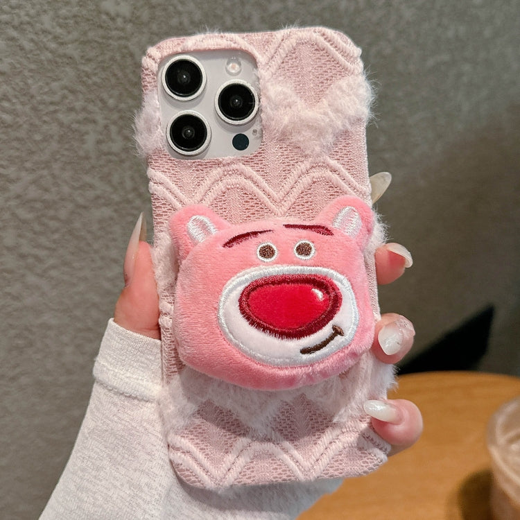 Doll Plush PU Hybrid PC Phone Case, For iPhone 16 Pro Max, For iPhone 16 Pro, For iPhone 16 Plus, For iPhone 16