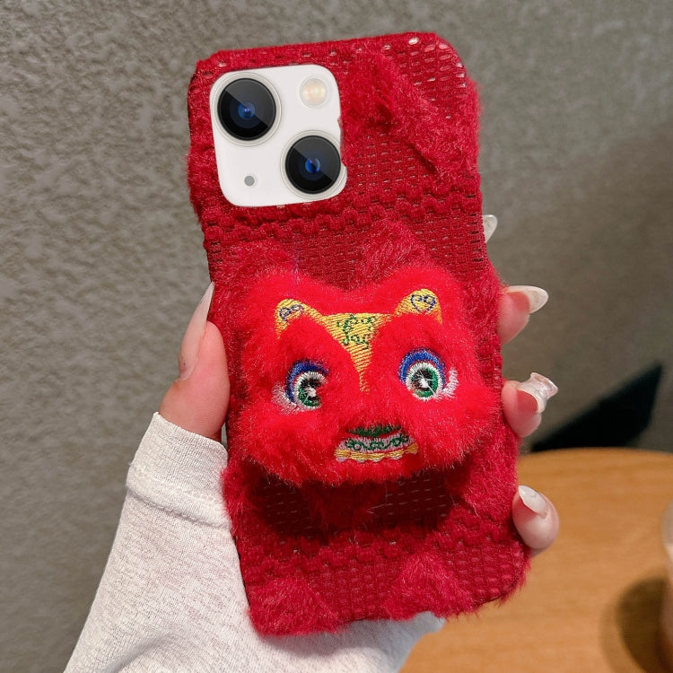 Doll Plush PU Hybrid PC Phone Case, For iPhone 14 Plus, For iPhone 14, For iPhone 14 Pro, For iPhone 14 Pro Max