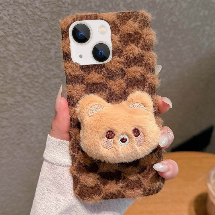 Doll Plush PU Hybrid PC Phone Case, For iPhone 14 Plus, For iPhone 14, For iPhone 14 Pro, For iPhone 14 Pro Max