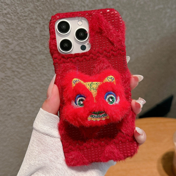 Doll Plush PU Hybrid PC Phone Case, For iPhone 14 Plus, For iPhone 14, For iPhone 14 Pro, For iPhone 14 Pro Max
