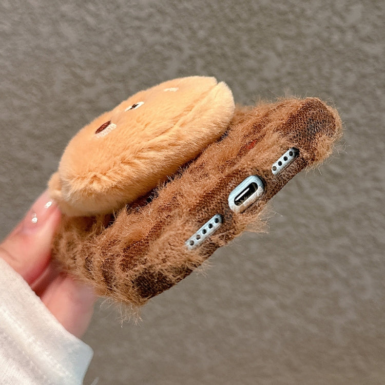 Doll Plush PU Hybrid PC Phone Case, For iPhone 16 Pro Max, For iPhone 16 Pro, For iPhone 16 Plus, For iPhone 16