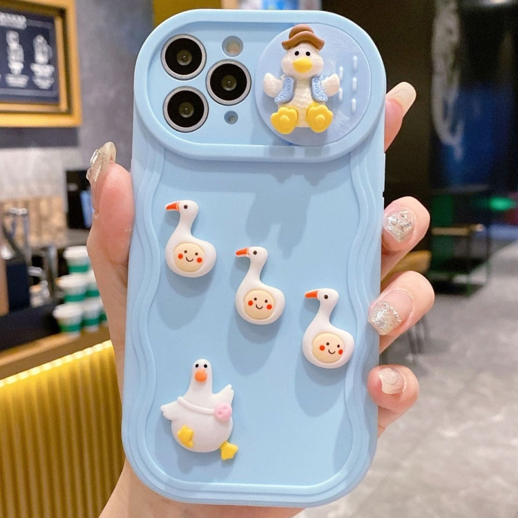 Creative 3D Duck Design Sliding Window Full Coverage Phone Case, For iPhone 12 Pro Max, For iPhone 12 Pro, For iPhone 11 Pro Max, For iPhone 11