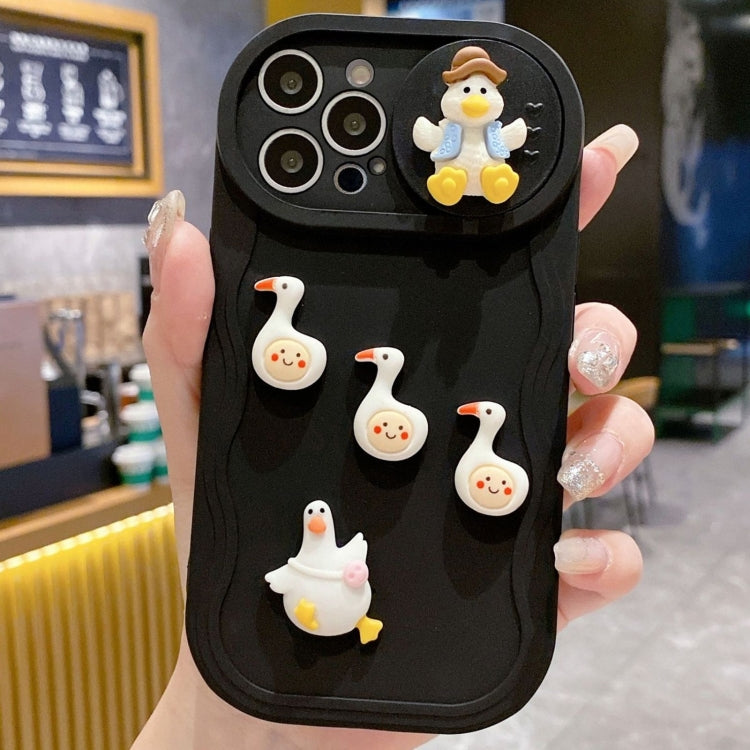 Creative 3D Duck Design Sliding Window Full Coverage Phone Case, For iPhone 15 Pro Max, For iPhone 15 Pro, For iPhone 15 Plus, For iPhone 15