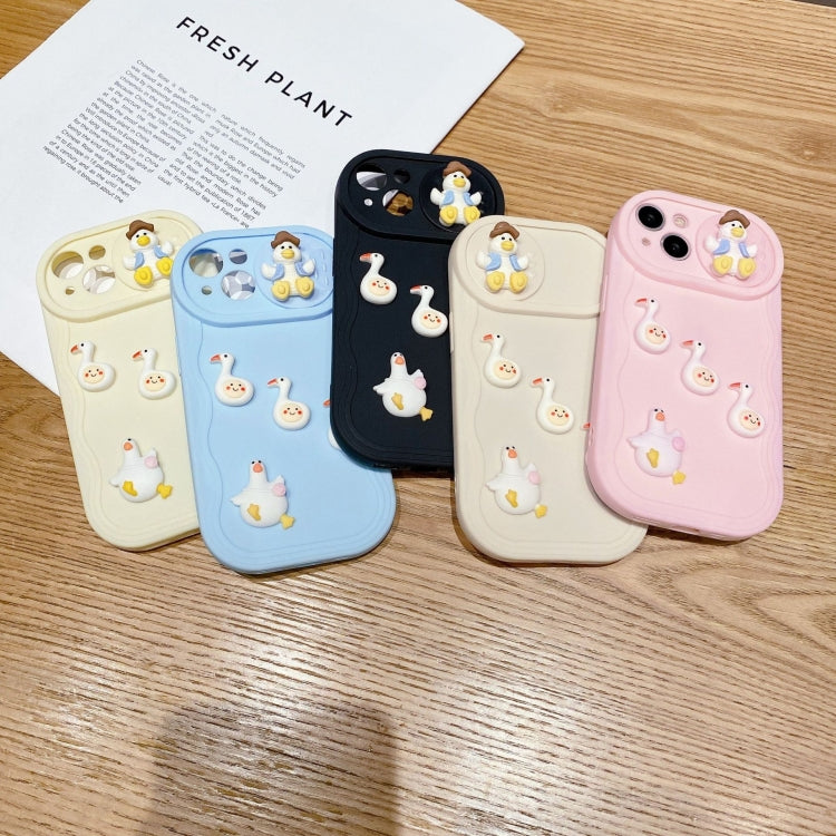 Creative 3D Duck Design Sliding Window Full Coverage Phone Case, For iPhone 15 Pro Max, For iPhone 15 Pro, For iPhone 15 Plus, For iPhone 15