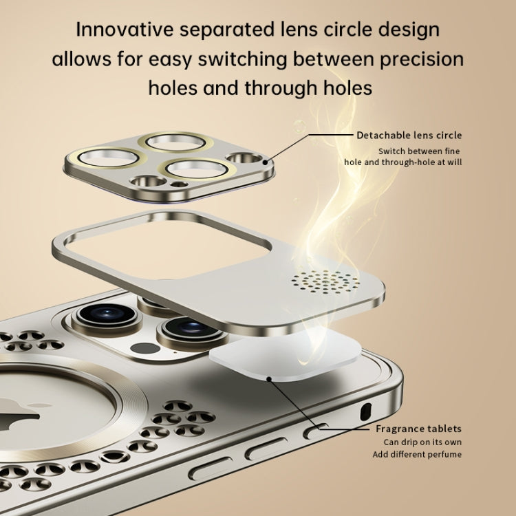 Spring Buckle MagSafe Magnetic Metal Aromatherapy Phone Case