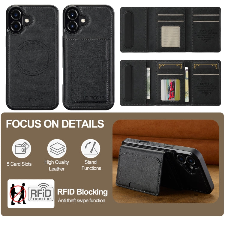 LC.IMEEKE L5 Series Detachable RFID Card Bag Magsafe Phone Case