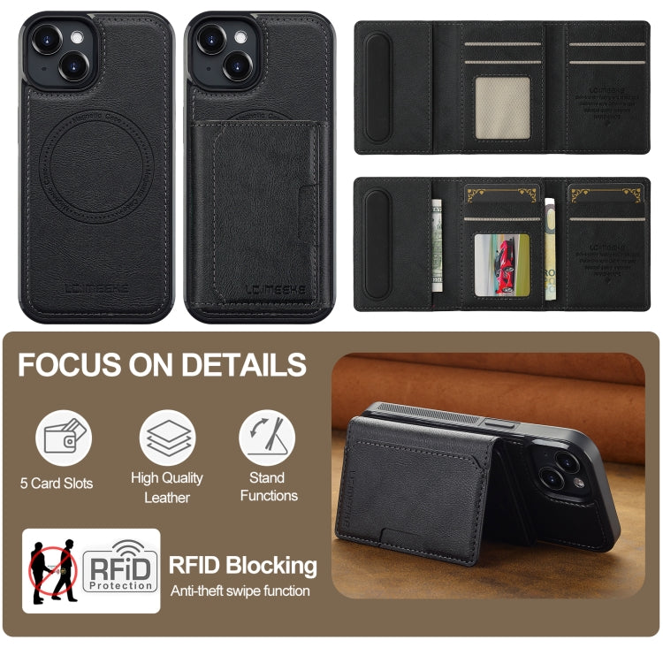 LC.IMEEKE L5 Series Detachable RFID Card Bag Magsafe Phone Case