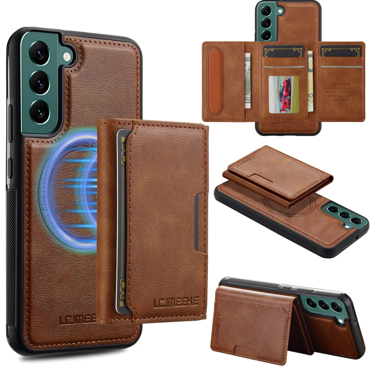 LC.IMEEKE L5 Series Detachable RFID Card Bag Magsafe Phone Case, For Samsung Galaxy S22+ 5G, For Samsung Galaxy S22 5G, For Samsung Galaxy S21 FE 5G, For Samsung Galaxy S21 5G