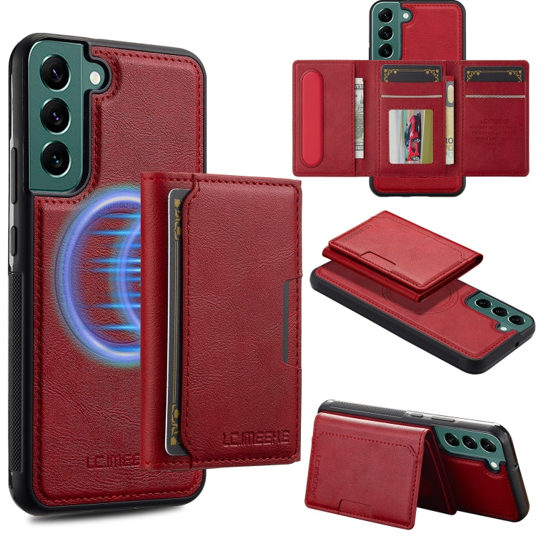 LC.IMEEKE L5 Series Detachable RFID Card Bag Magsafe Phone Case, For Samsung Galaxy S22+ 5G, For Samsung Galaxy S22 5G, For Samsung Galaxy S21 FE 5G, For Samsung Galaxy S21 5G