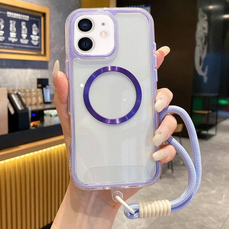 Airbag 3 in 1 CD Texture MagSafe Phone Case with Strap, For iPhone 11, For iPhone 11 Pro