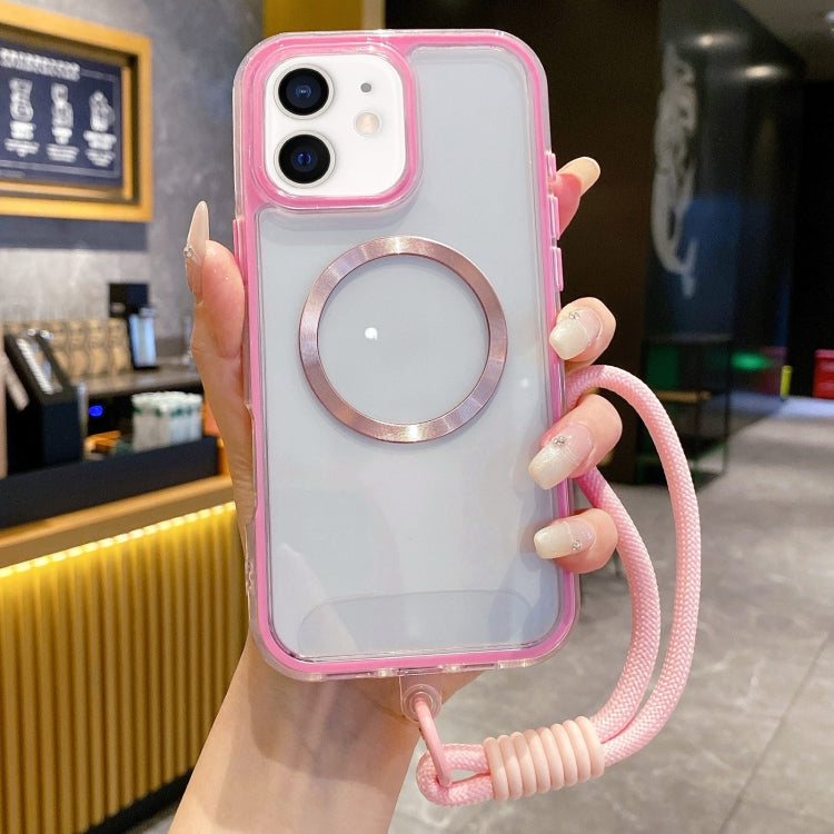 Airbag 3 in 1 CD Texture MagSafe Phone Case with Strap, For iPhone 11, For iPhone 11 Pro