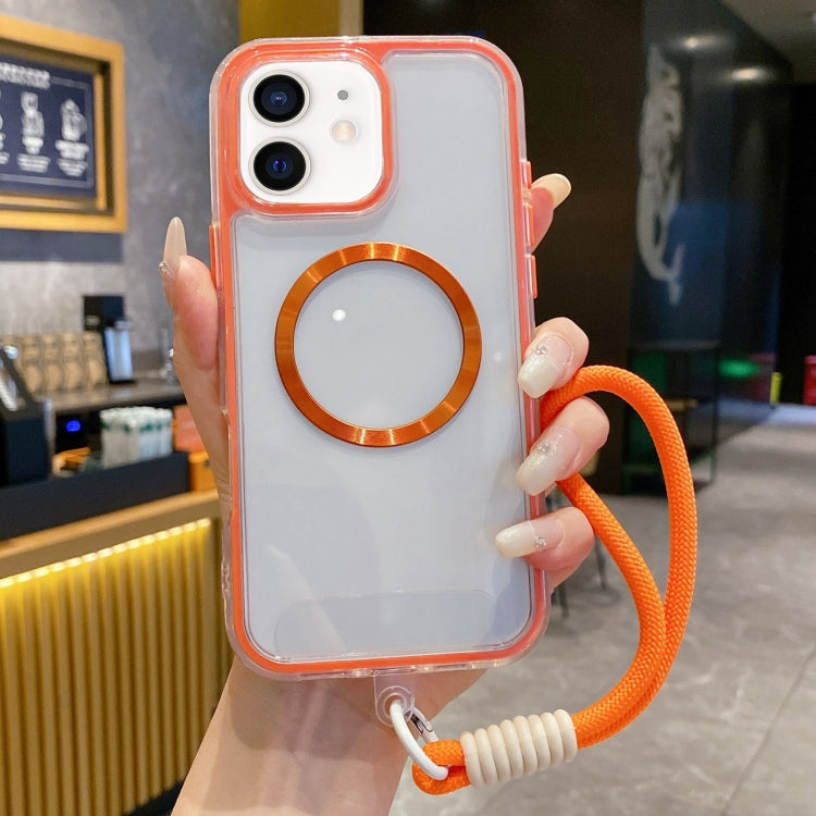Airbag 3 in 1 CD Texture MagSafe Phone Case with Strap, For iPhone 11, For iPhone 11 Pro