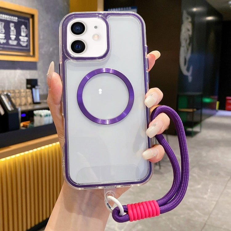 Airbag 3 in 1 CD Texture MagSafe Phone Case with Strap, For iPhone 11, For iPhone 11 Pro