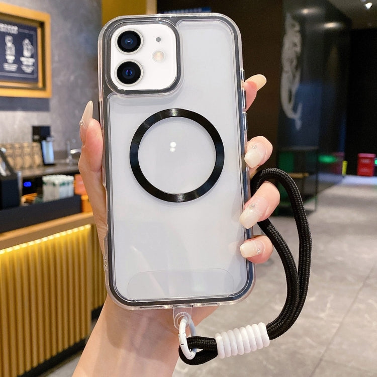 Airbag 3 in 1 CD Texture MagSafe Phone Case with Strap, For iPhone 11, For iPhone 11 Pro
