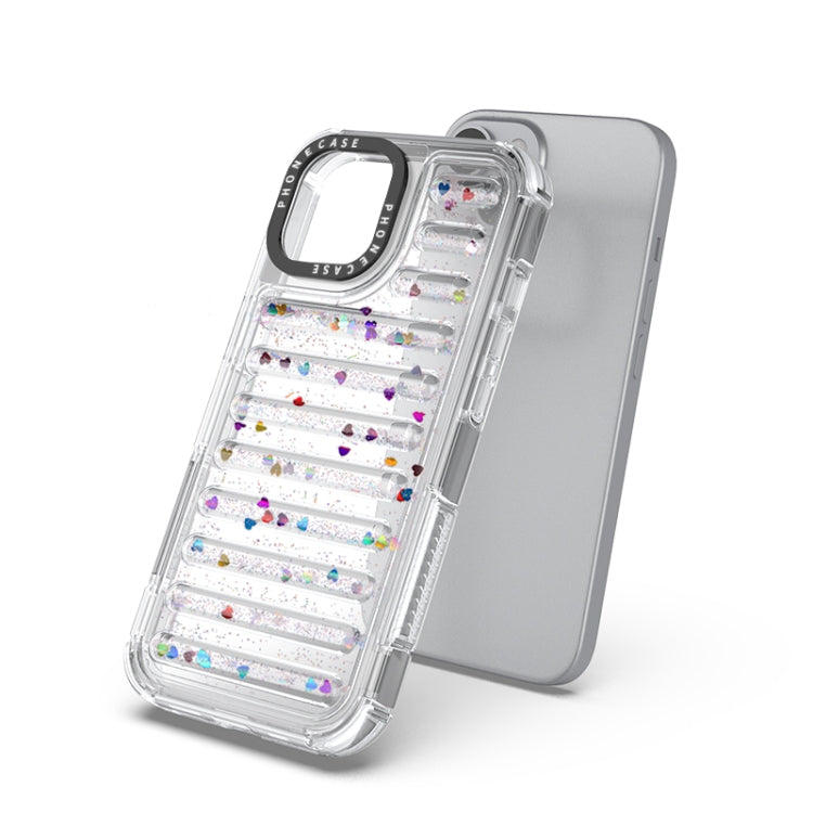 Capsule Glitter TPU Hybrid PC Airbag Phone Case, For iPhone 15 Pro Max, For iPhone 15 Pro, For iPhone 15 Plus / 14 Plus, For iPhone 15