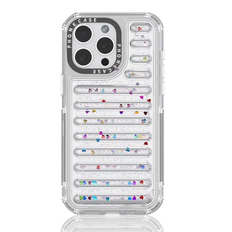 Capsule Glitter TPU Hybrid PC Airbag Phone Case, For iPhone 15 Pro Max, For iPhone 15 Pro, For iPhone 15 Plus / 14 Plus, For iPhone 15