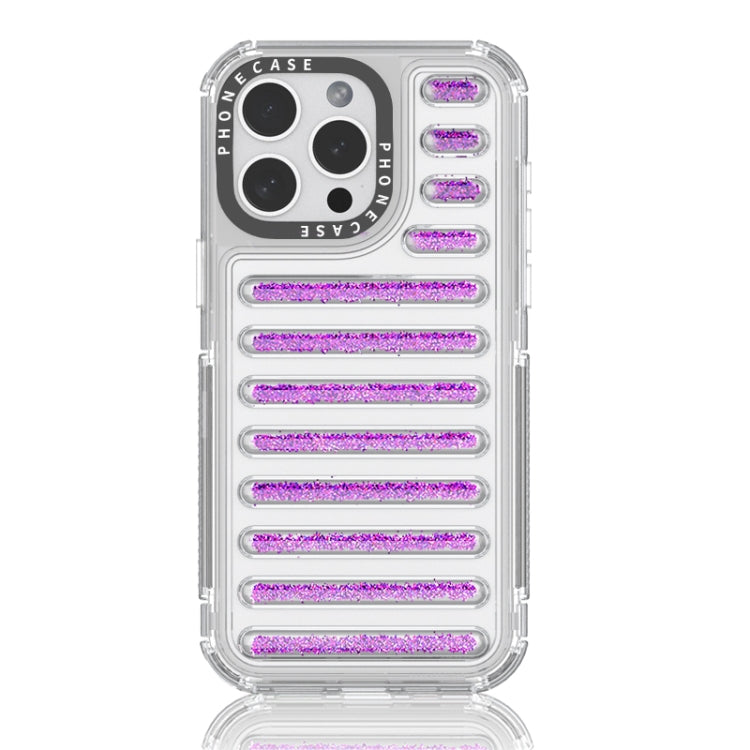 Capsule Glitter TPU Hybrid PC Airbag Phone Case, For iPhone 15 Pro Max, For iPhone 15 Pro, For iPhone 15 Plus / 14 Plus, For iPhone 15