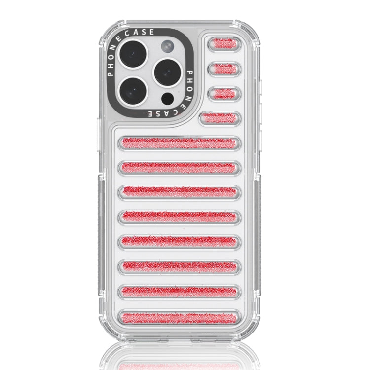 Capsule Glitter TPU Hybrid PC Airbag Phone Case, For iPhone 15 Pro Max, For iPhone 15 Pro, For iPhone 15 Plus / 14 Plus, For iPhone 15