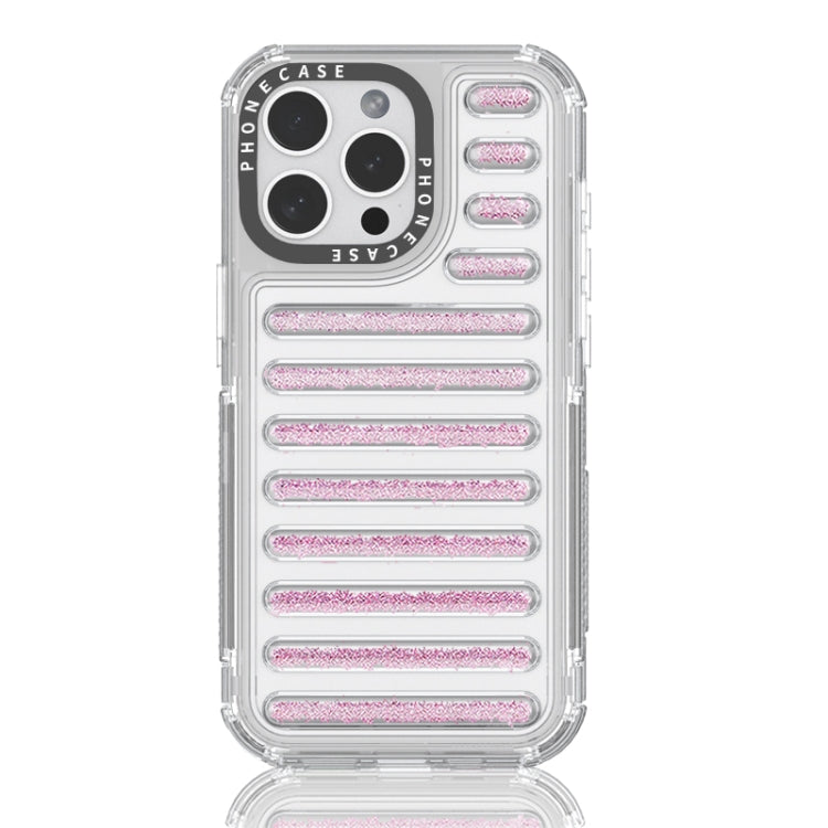 Capsule Glitter TPU Hybrid PC Airbag Phone Case, For iPhone 15 Pro Max, For iPhone 15 Pro, For iPhone 15 Plus / 14 Plus, For iPhone 15