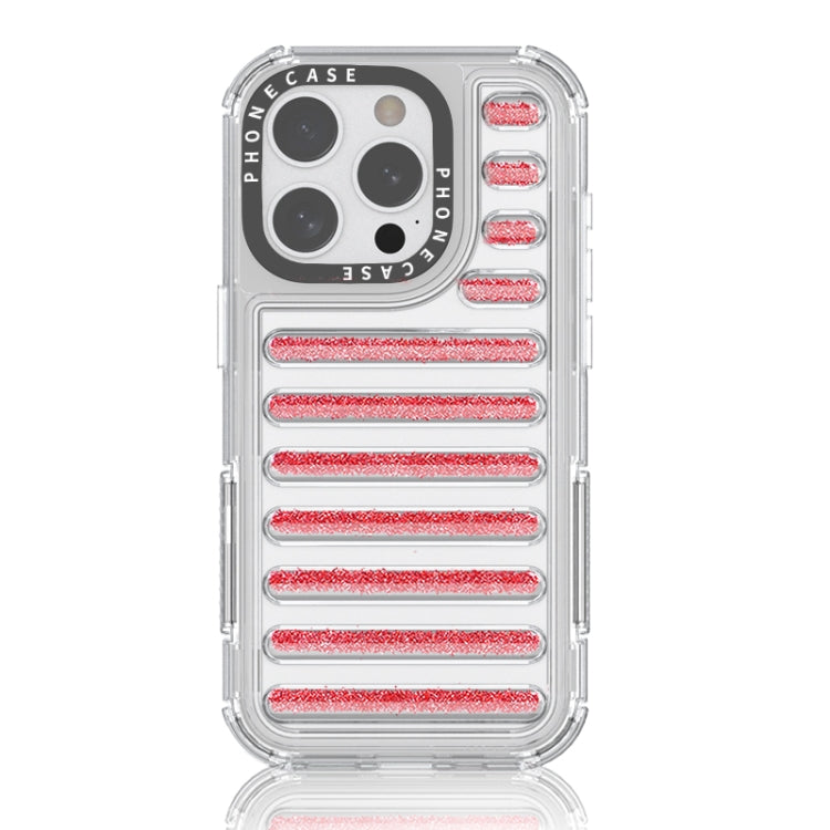 Capsule Glitter TPU Hybrid PC Airbag Phone Case, For iPhone 15 Pro Max, For iPhone 15 Pro, For iPhone 15 Plus / 14 Plus, For iPhone 15