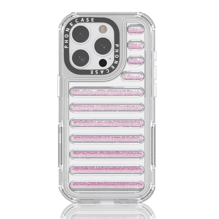 Capsule Glitter TPU Hybrid PC Airbag Phone Case, For iPhone 15 Pro Max, For iPhone 15 Pro, For iPhone 15 Plus / 14 Plus, For iPhone 15