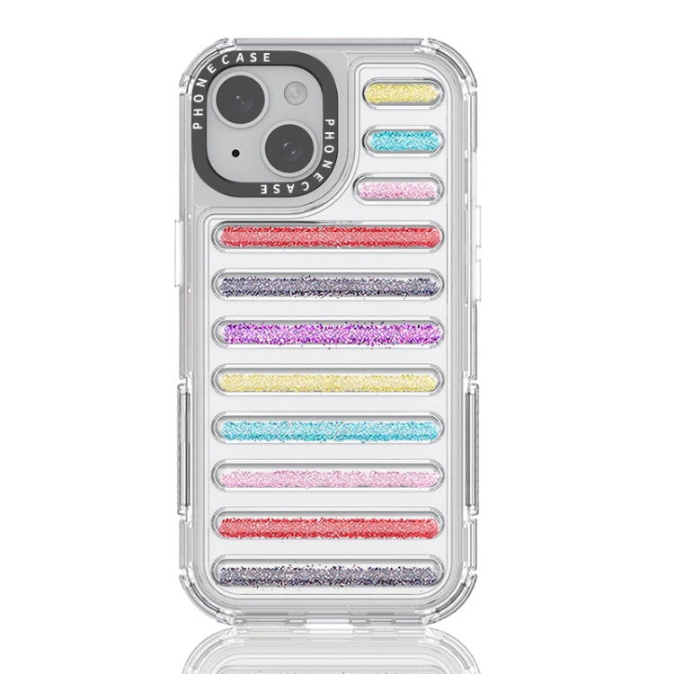 Capsule Glitter TPU Hybrid PC Airbag Phone Case, For iPhone 15 Pro Max, For iPhone 15 Pro, For iPhone 15 Plus / 14 Plus, For iPhone 15