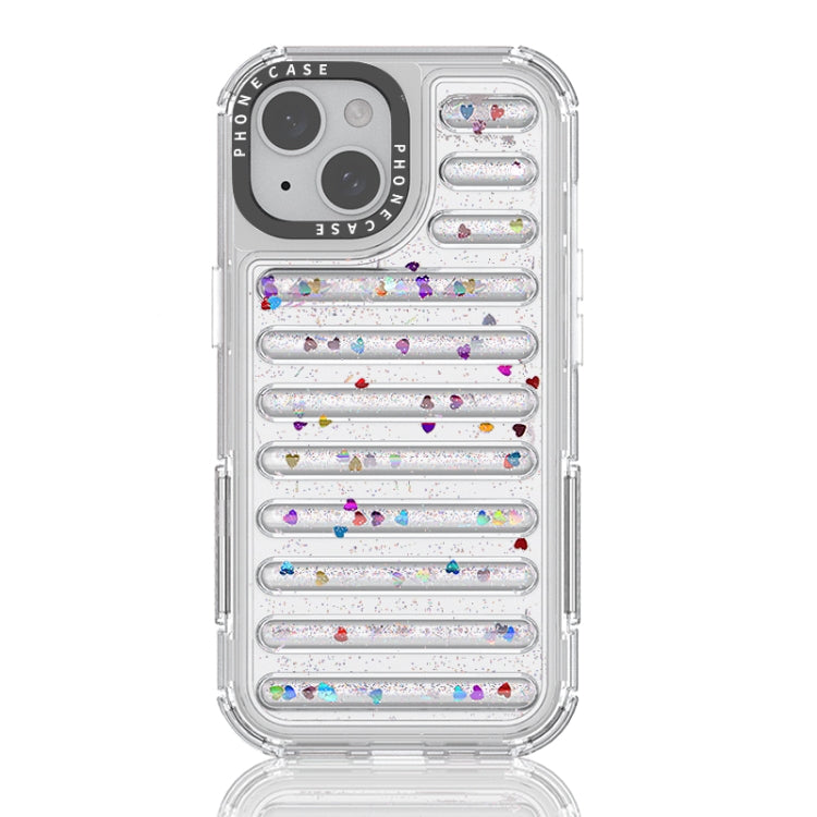 Capsule Glitter TPU Hybrid PC Airbag Phone Case, For iPhone 15 Pro Max, For iPhone 15 Pro, For iPhone 15 Plus / 14 Plus, For iPhone 15