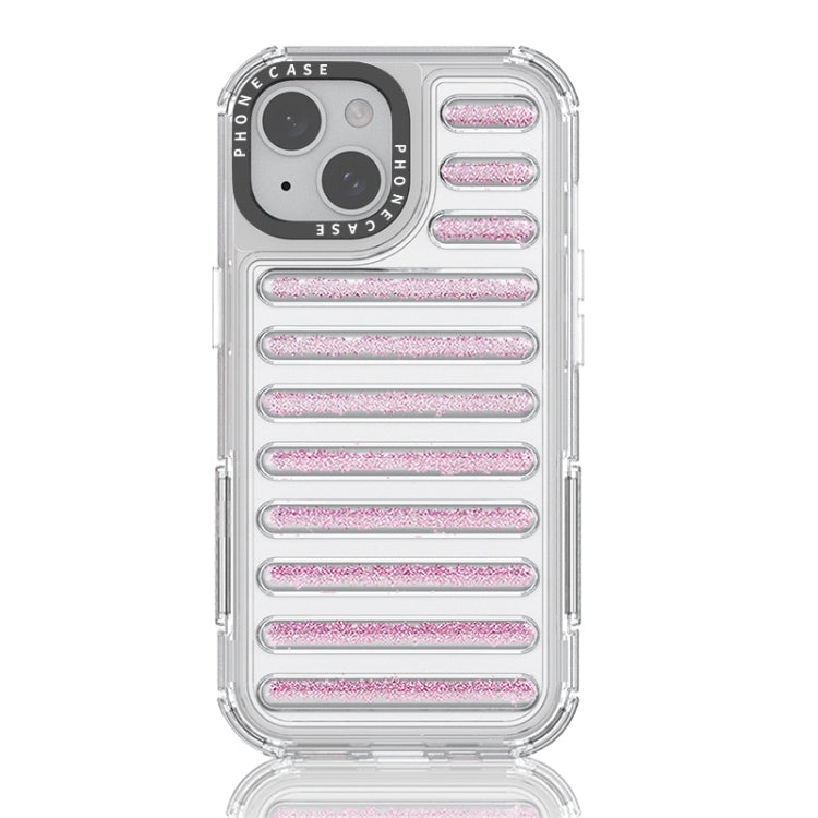 Capsule Glitter TPU Hybrid PC Airbag Phone Case, For iPhone 15 Pro Max, For iPhone 15 Pro, For iPhone 15 Plus / 14 Plus, For iPhone 15