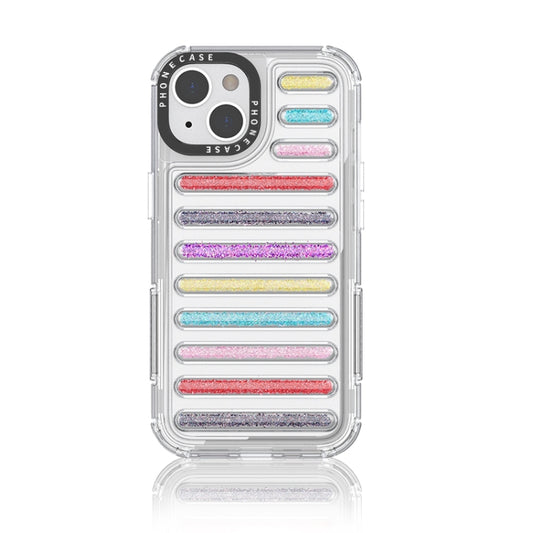 Capsule Glitter TPU Hybrid PC Airbag Phone Case, For iPhone 14 / 13, For iPhone 14 Pro, For iPhone 14 Pro Max, For iPhone 13 Pro Max