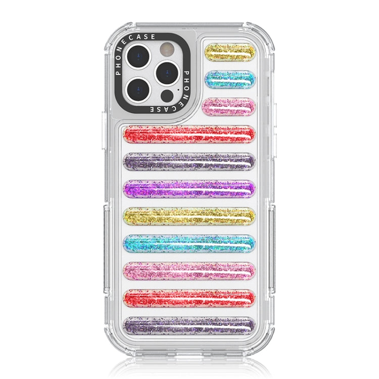 Capsule Glitter TPU Hybrid PC Airbag Phone Case, For iPhone 13 Pro, For iPhone 12 / 12 Pro, For iPhone 12 Pro Max, For iPhone 11 Pro Max