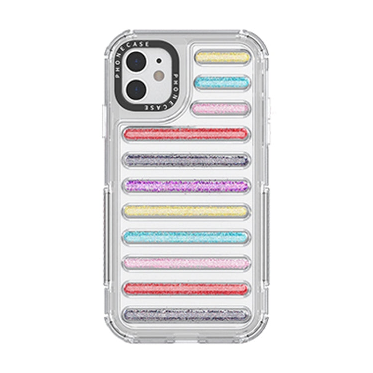 Capsule Glitter TPU Hybrid PC Airbag Phone Case, For iPhone 11, For iPhone XS / X, For iPhone XR, For iPhone XS Max