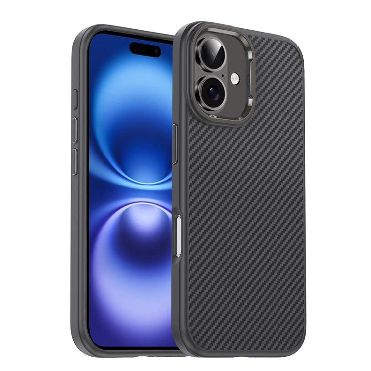 Carbon Fiber Textured Oil Spray MagSafe Magnetic Phone Case, For iPhone 16 Pro Max, For iPhone 16 Pro, For iPhone 16 Plus, For iPhone 16