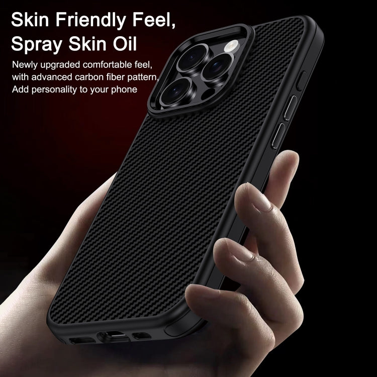 Carbon Fiber Textured Oil Spray MagSafe Magnetic Phone Case, For iPhone 16 Pro Max, For iPhone 16 Pro, For iPhone 16 Plus, For iPhone 16