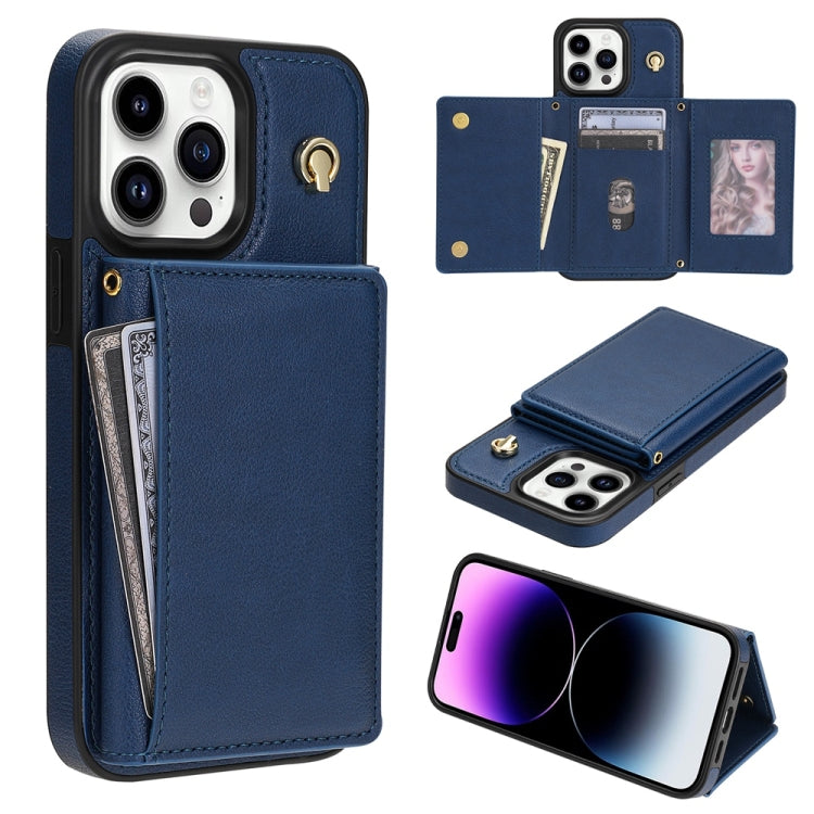 Three Fold Card Bag Phone Case with Long Lanyard, For iPhone 15 Pro Max, For iPhone 15 Pro, For iPhone 15 Plus, For iPhone 15