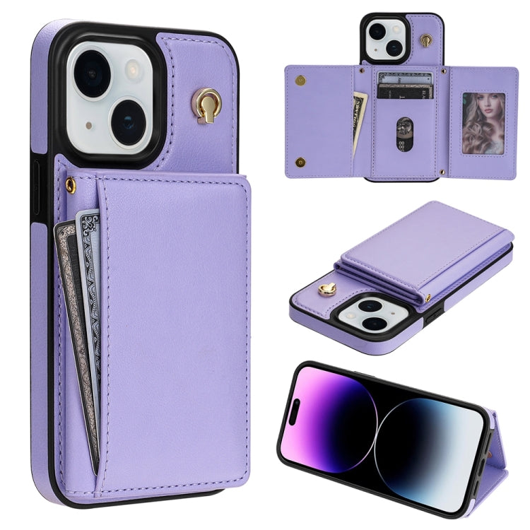 Three Fold Card Bag Phone Case with Long Lanyard, For iPhone 15 Pro Max, For iPhone 15 Pro, For iPhone 15 Plus, For iPhone 15