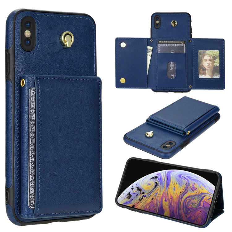 Three Fold Card Bag Phone Case with Long Lanyard, For iPhone XR, For iPhone XS Max