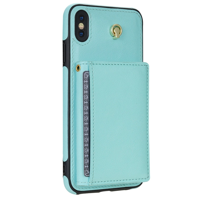 Three Fold Card Bag Phone Case with Long Lanyard, For iPhone XR, For iPhone XS Max