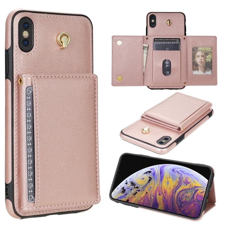 Three Fold Card Bag Phone Case with Long Lanyard, For iPhone XR, For iPhone XS Max