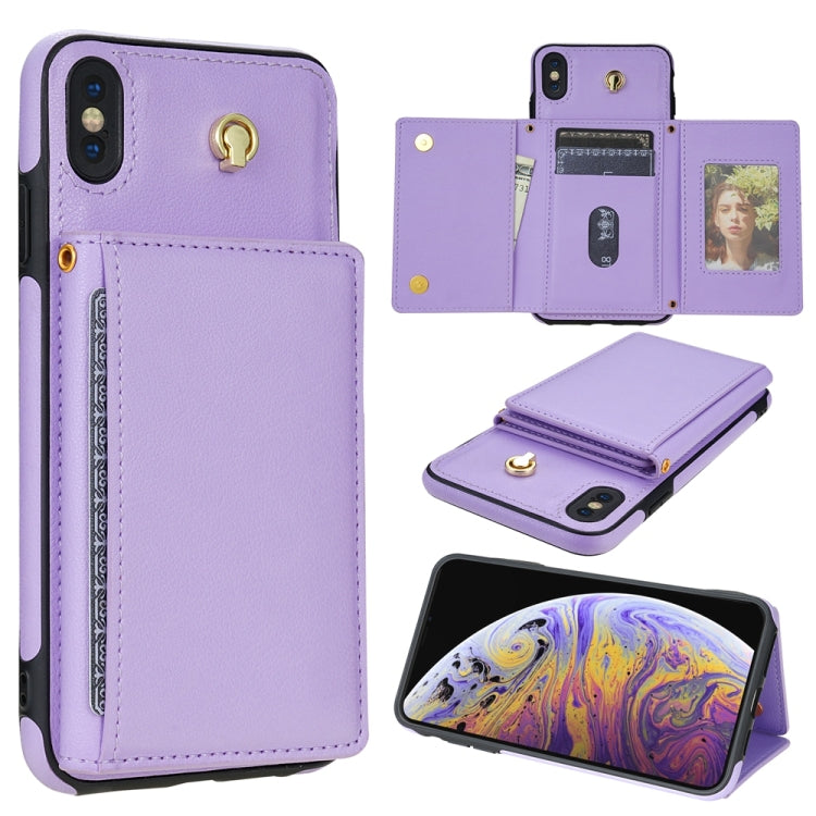 Three Fold Card Bag Phone Case with Long Lanyard, For iPhone XR, For iPhone XS Max