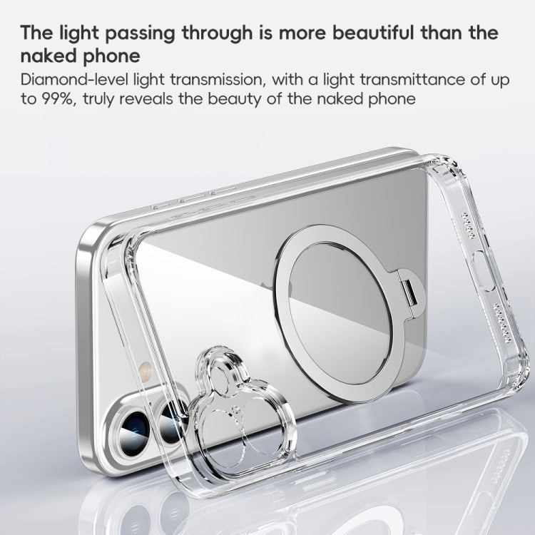 Fine Hole 360 Degree Rotating Holder MagSafe Phone Case, For iPhone 16 Pro Max, For iPhone 16 Pro, For iPhone 16 Plus, For iPhone 16, For iPhone 15 Pro Max, For iPhone 15 Pro, For iPhone 15