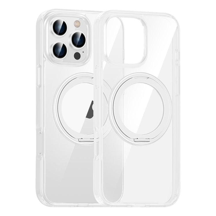 High Transparency 360 Degree Rotating Holder MagSafe Phone Case, For iPhone 16 Pro Max, For iPhone 16 Pro, For iPhone 16